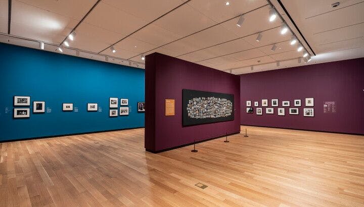 Installation view of the exhibition, Black Every Day: Photographs from the Carter Collection, at Amon Carter Museum of American Art in Fort Worth, dated 2022.